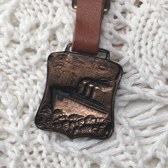 Vintage Steamboat Nautical Leather Strap Watch FOB - Picture 7 of 8